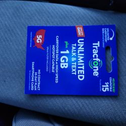 1 GB Unlimited Talk And Text Data TracFone