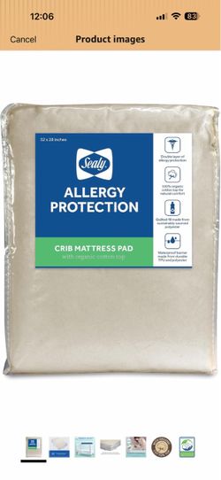 2 Sealy crib mattress pad/protectors
