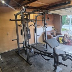 Vesta All In One Smith Machine | Multi-Use Adjustable Bench w/ Precher Curl And Leg Extension | Fitness | Home Gym | Squat Rack |FREE DELIVERY 🚚