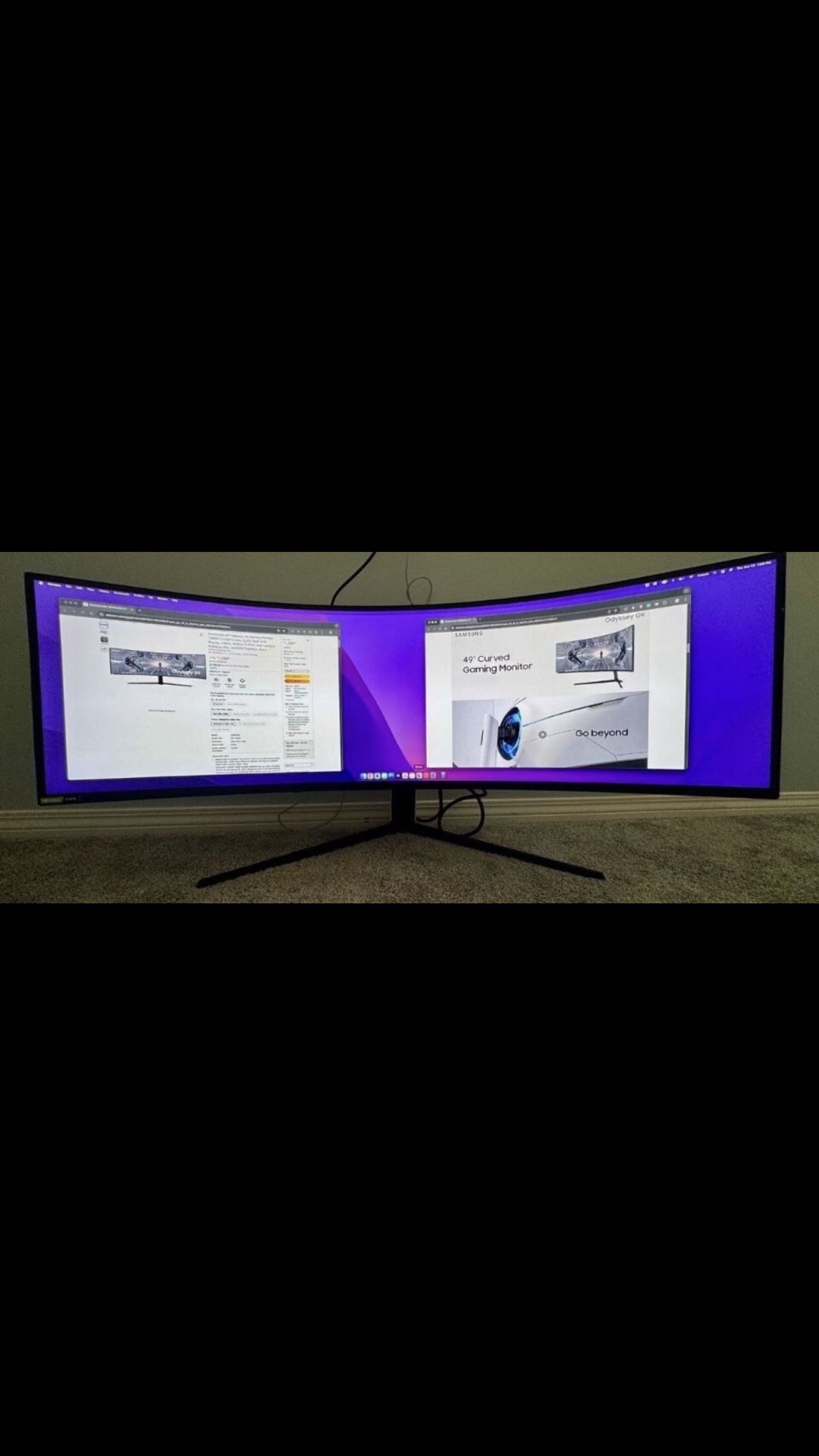 Samsung 49” Odyssey G9 Gaming/Office Ultra-Wide Monitor