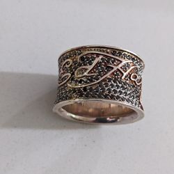 Black CZ Ed Hardy Ring