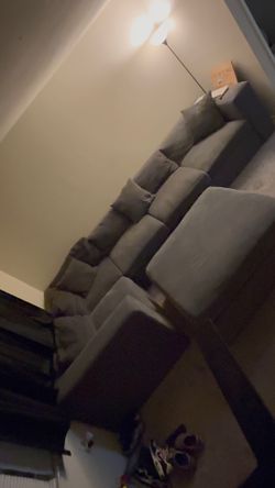 Gray L shape couch