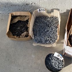 Various Types Of Nails Small And Large In Boxes And Cans $5 - $10