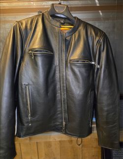 Black Leather Motorcycle Jacket Brand is First Classic