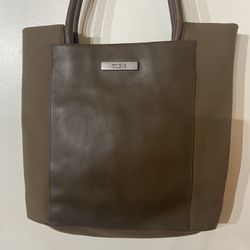 Tumi Leather/Nylon Purse (12”w x 11”h)