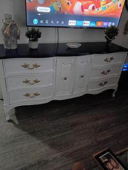 Solid wood refinished dresser/buffet table