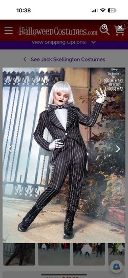Girl's Disney Jack Skellington Costume