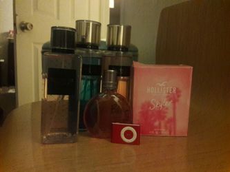 VS sprays Hollister perfume and ipod