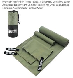 Microfiber Travel Towel Set – 3 Sizes