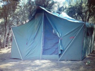1950’s Coleman Canvas Tent 10x12