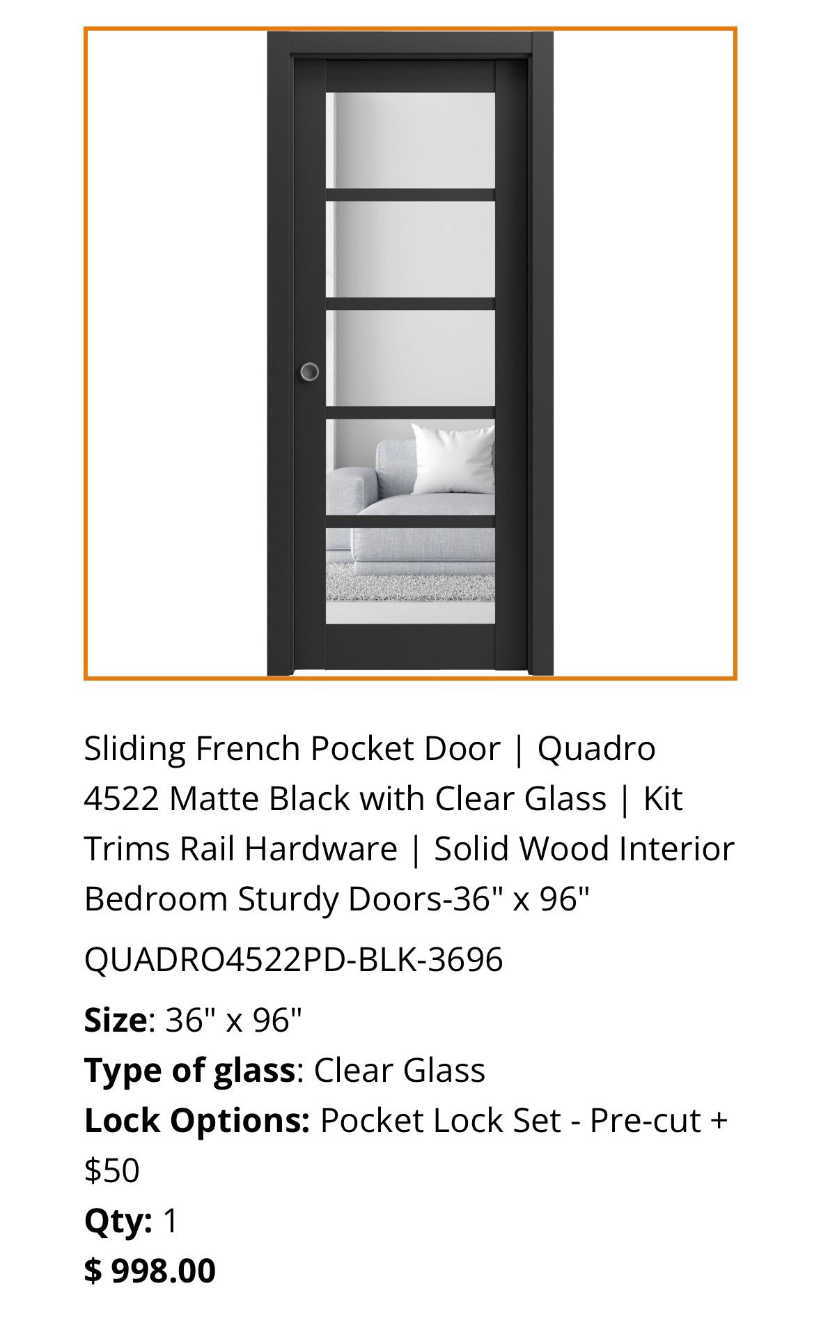 United Porte Pocket Door