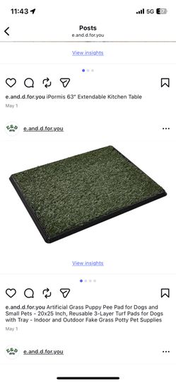 Artificial Grass Puppy Pee Pad for Dogs and Small Pets - 20x25 Inch, Reusable 3-Layer Turf Pads for Dogs with Tray - Indoor and Outdoor Fake Grass Pot