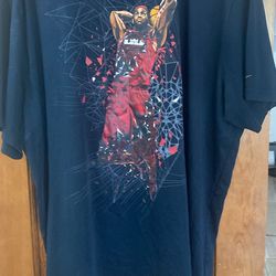 LeBran James Nike Black Graphic T-shirt Mens Size 3XL Basketball Ter