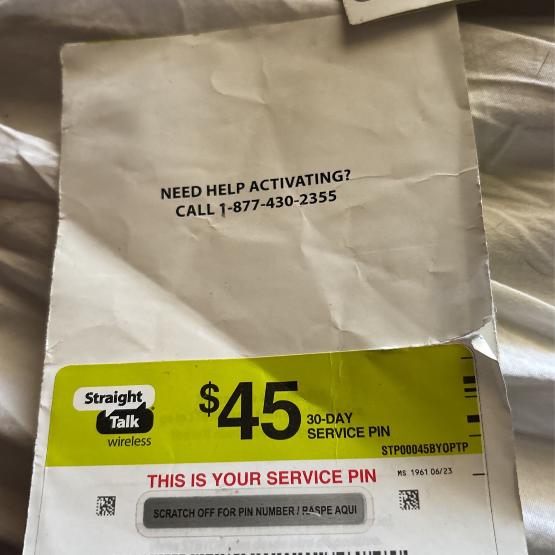 Straight Talk 45 Dollar Phone Card