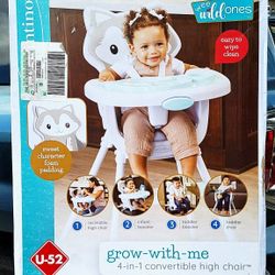 Infantino Grow-with-Me 4-in-1 Convertible High Chair, 6-36 Months, Husky