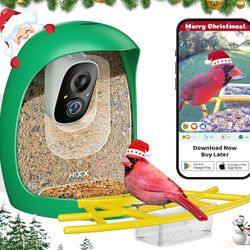 New In Box Bird Feeder with Camera | AI-Powered, Solar-Charged Video Bird Feeder Camera, Auto-Capture Video & Bird Arrival Alerts | Ideal Gift for Bir
