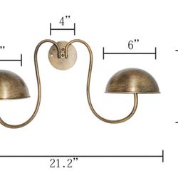 Double Metal Wall Hat Rack 