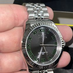Invicta Specialty Men's 43MM-Charcoal Dial, Green Roman Numerals-Brand New W/Box