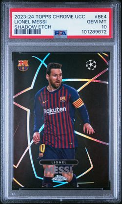 2023 Topps Chrome Lionel Messi Shadow Etch #BE4 PSA 10 FC Barcelona 