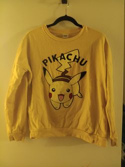Pikachu yellow Pokémon sweater. LARGE