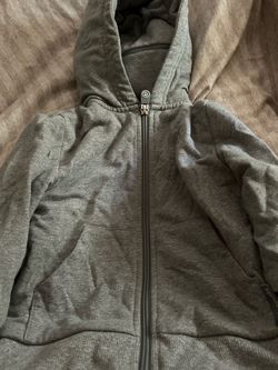 Gray Full-Zip Hoodie Sweatshirt 3T