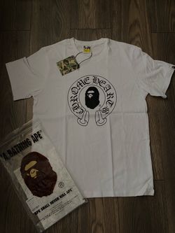 Bape white chrome heart T-shirt
