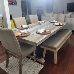 Dining Table Chairs And Bench for Sale in Boca Raton FL OfferUp