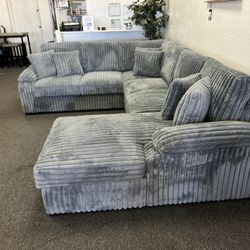Large Light Grey Sleeper Sofa With Storage Chaise 