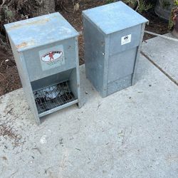 Two High Capacity, Chicken Feeders, One Rat Proof Little Giant