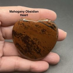 Mahogany Genuine Obsidian Heart Shaped Stone 35.7g