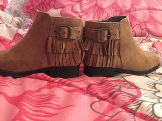American Eagle little girls fringe ankle boots size 9