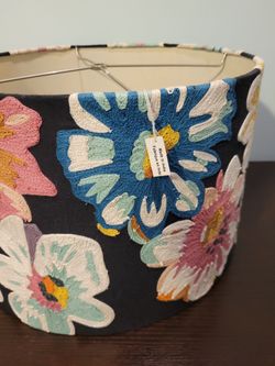 Vintage embroidered lampshade