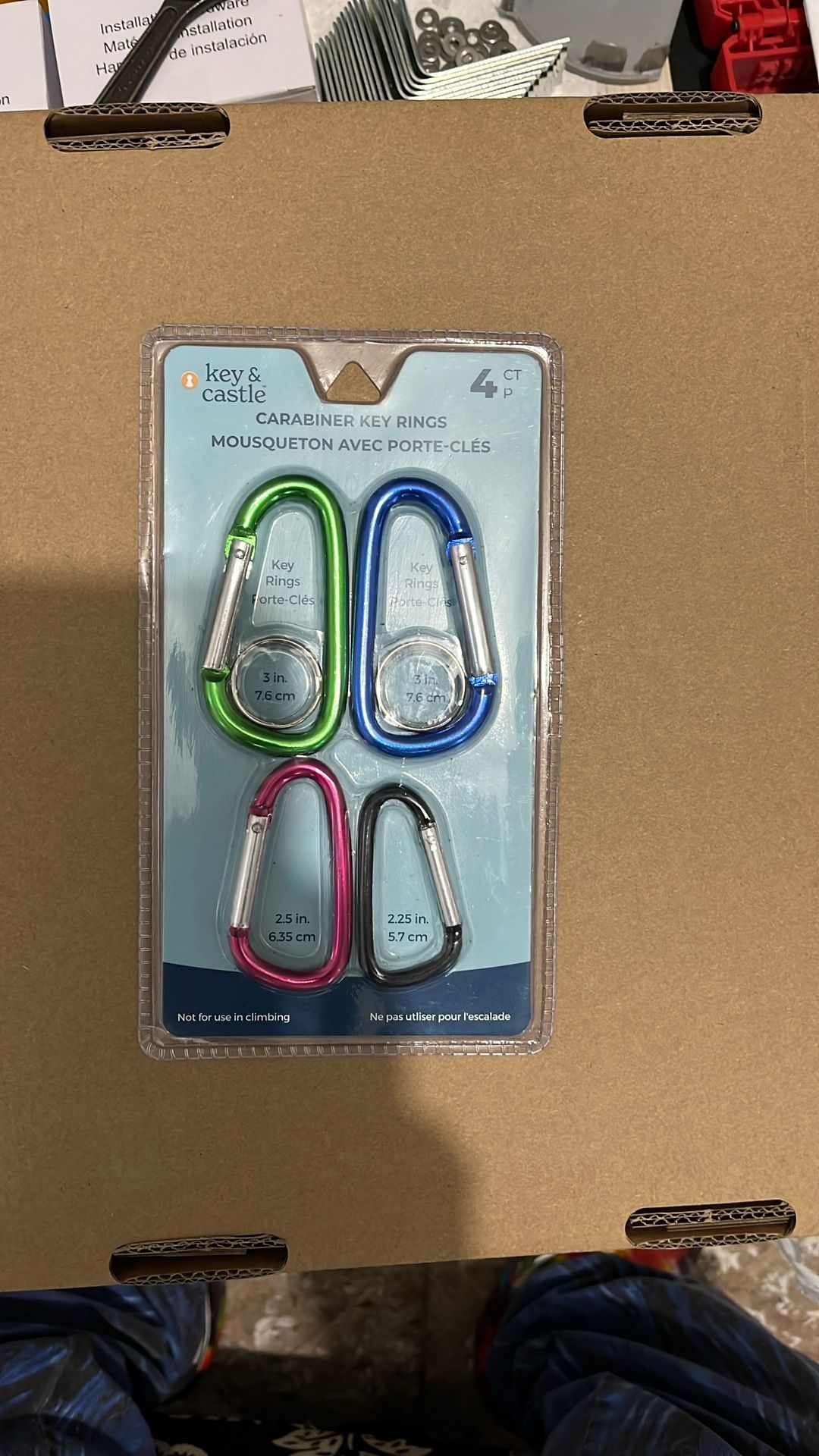 Carabiner Key Rings, 4CT