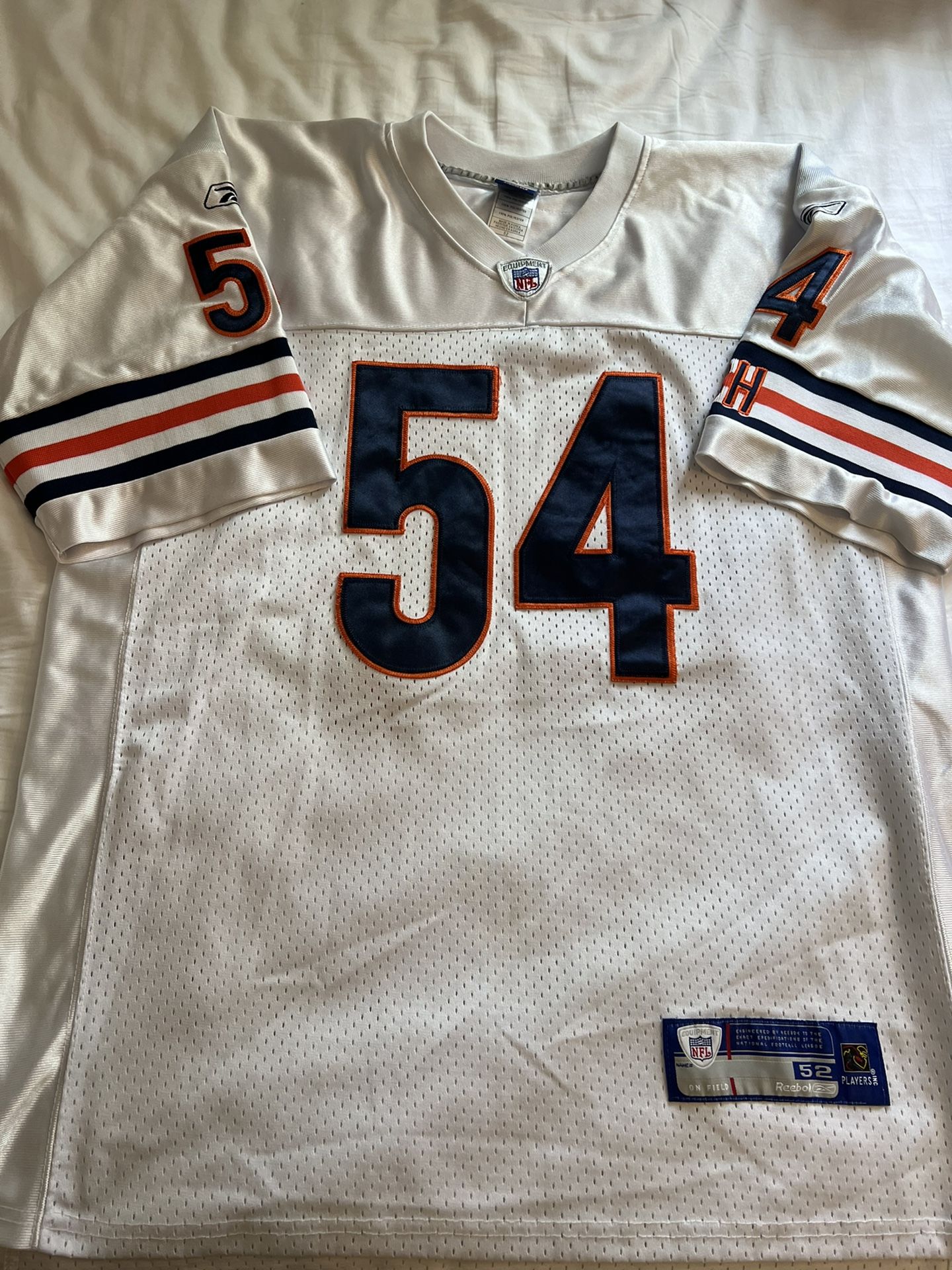 Authentic Chicago Bears Brian Urlacher Reebok On Field Jersey Sz 52