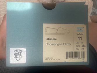 TOMS Classic Champagne Glitter Women's Size 11