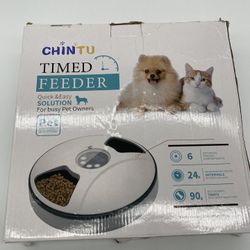 Chintu Automatic Pet Feeder, 540g Food Capacity, 6 Compartments *NEW*