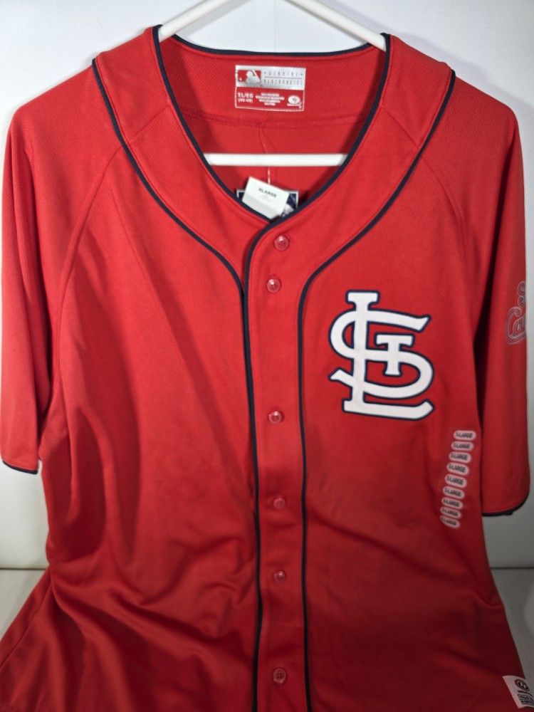 Vintage NEW St Louis Cardinals RED WHITE & BLUE Majestic MLB Baseball Jersey 24.5x31.5”  Size  XL - 46/48