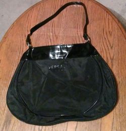 Versace parfum black tote bag