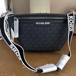 NWT Michael Kors Cooper Mini Belt Bag w/Guitar Strap 