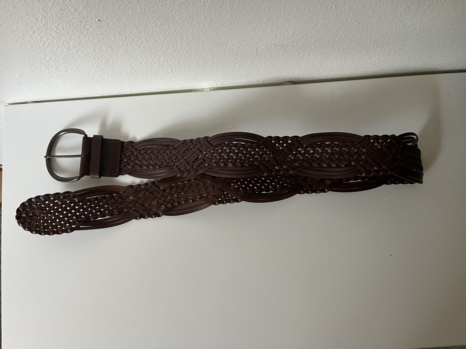 Woven Leather Women’s Belt