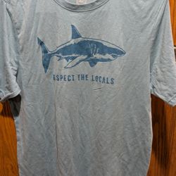 New Never Used Funny T-shirt Light Blue Color Boys XXL(18)