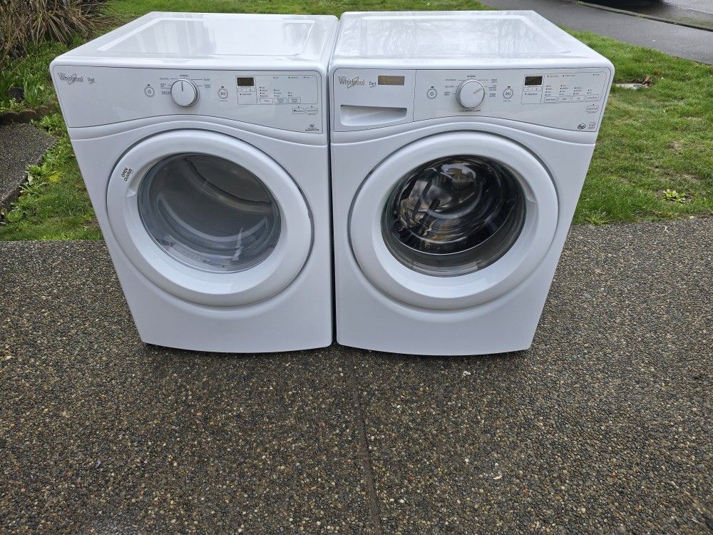 30 Days Warranty (Whirlpool Washer And Electric Dryer Sidebyside Or