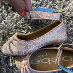 Size 7 Toddler Bebe Flats 