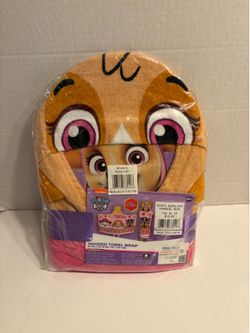PAW Patrol Skye/Chase/Everest Hooded Towel 100% Cotton 24” x 50” Pink NEW!!!