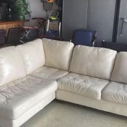 Genuine Leather Sectional . Sofa Couch Chair 2 Pieces
