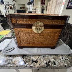 Asian Rattan Keepsake Box