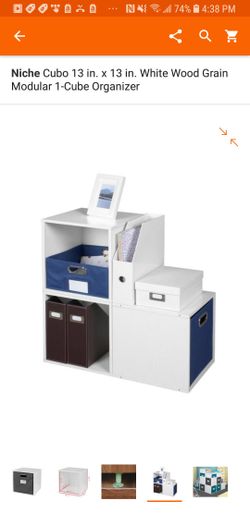 Niche Cubo 13 in. x 13 in. White Wood Grain Modular 1-Cube Organizer