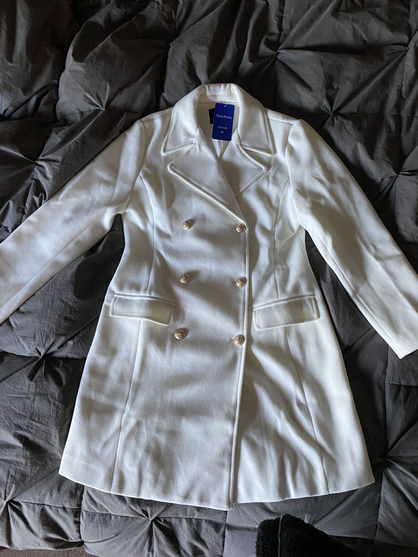 NEW Cream Medium Pea coat