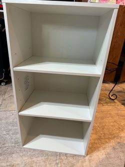 White 3-Shelf Bookcase