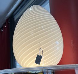 Murano Large Glass Egg -Shaped Swirl Lamp